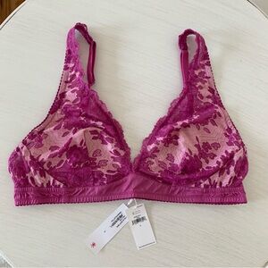 Cosabella x Banana Republic Factory Italian Lace Bralette, size L, Violet Dusk